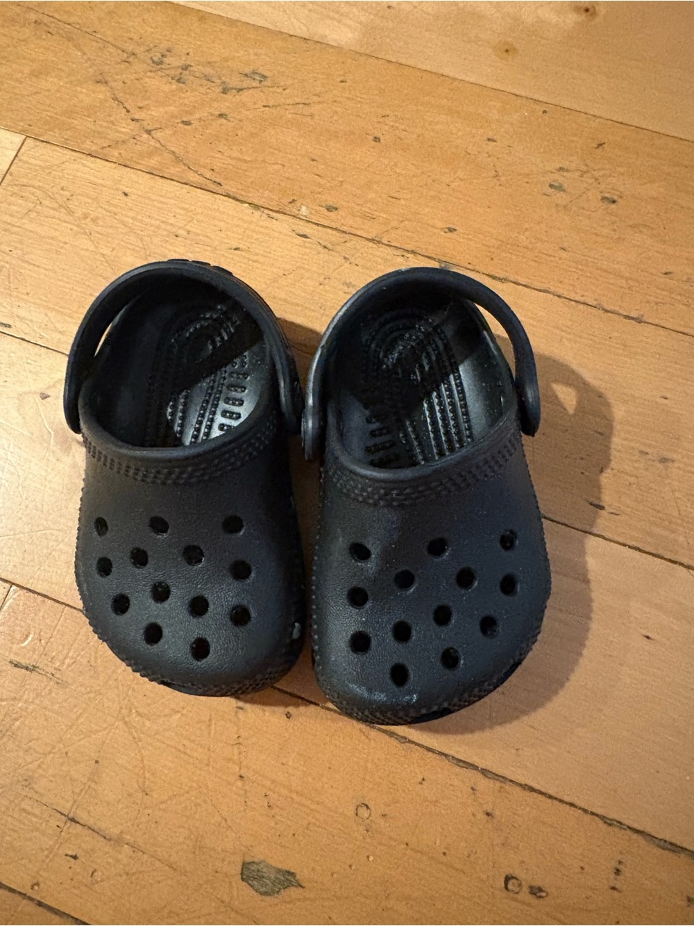 Black Toddler Crocs, size 2/3C